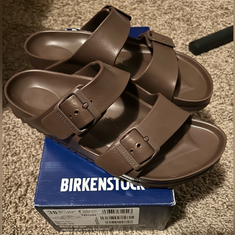 Birkenstock Arizona EVA Roast size 7 women’s brown Sandals NEW